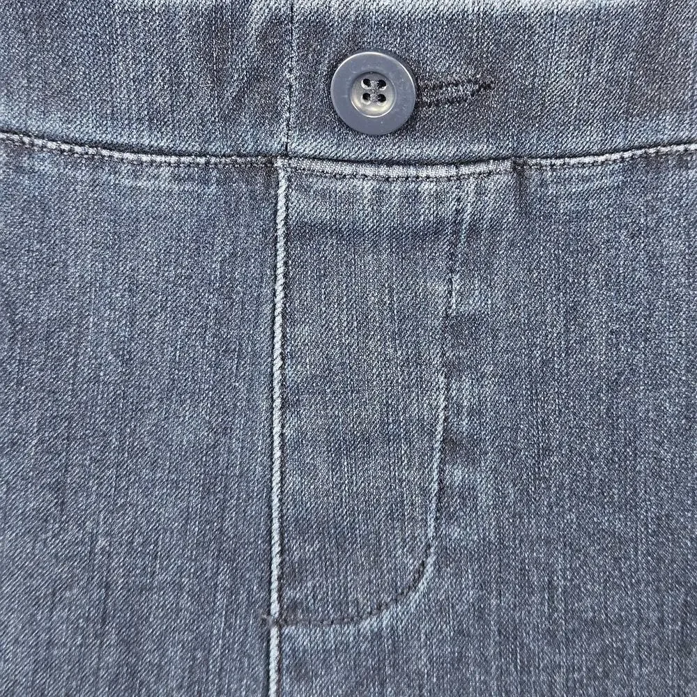 Betabrand Faux Denim Stretch Bootcut Pull On Pants‎ | Women's Medium | FLAWS